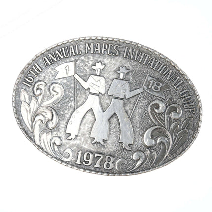 Sterling 1978 Mapes Invitational Golf Tournament belt buckle - Estate Fresh Austin