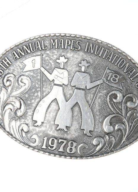 Sterling 1978 Mapes Invitational Golf Tournament belt buckle - Estate Fresh Austin