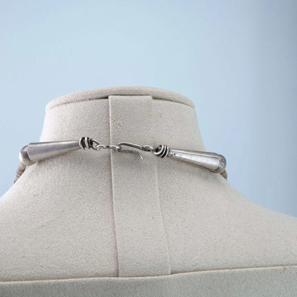 Sterling and Turquoise/Shell Navajo Heishi Necklace/Earrings - Estate Fresh Austin