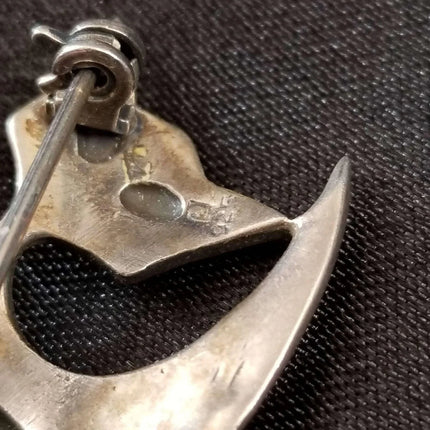 Sterling Cat Brooch Onyx and Marcasite Art Deco Mid Century Pin pin - Estate Fresh Austin