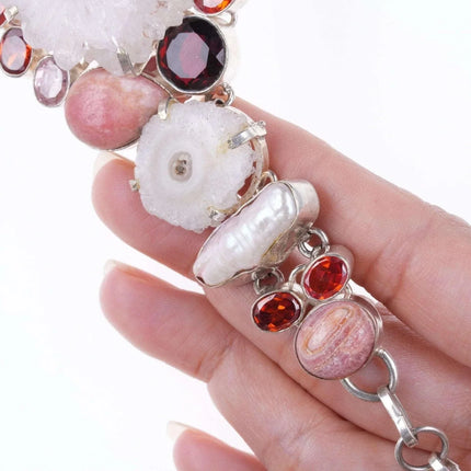 Sterling Multi-Gemstone bracelet - Estate Fresh Austin