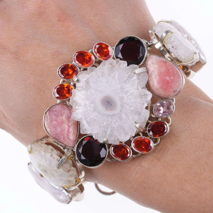 Sterling Multi-Gemstone bracelet - Estate Fresh Austin