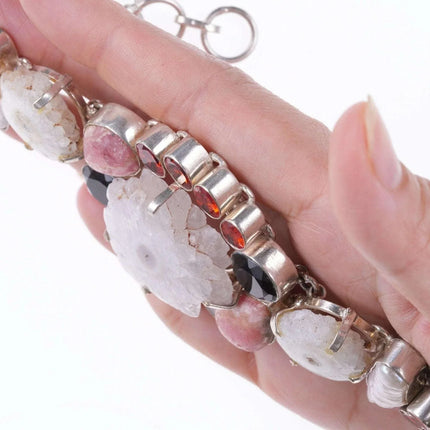 Sterling Multi-Gemstone bracelet - Estate Fresh Austin