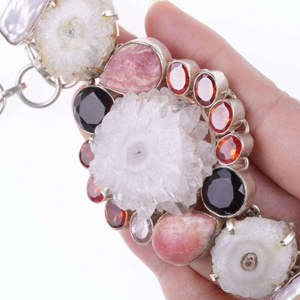 Sterling Multi-Gemstone bracelet - Estate Fresh Austin