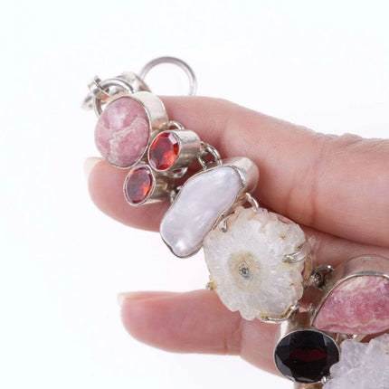 Sterling Multi-Gemstone bracelet - Estate Fresh Austin