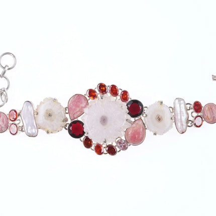 Sterling Multi-Gemstone bracelet - Estate Fresh Austin