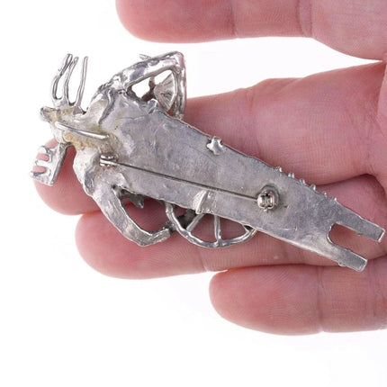 Sterling Native American Kachina Pendant/pin - Estate Fresh Austin