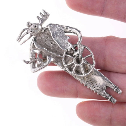 Sterling Native American Kachina Pendant/pin - Estate Fresh Austin