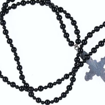 Sterling Rosary Cross necklace - Estate Fresh Austin