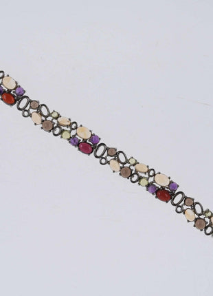 Sterling semi - precious stone bracelet - Estate Fresh Austin