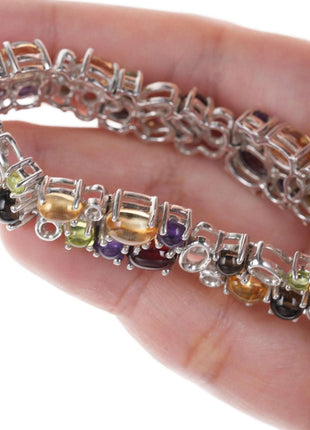 Sterling semi - precious stone bracelet - Estate Fresh Austin