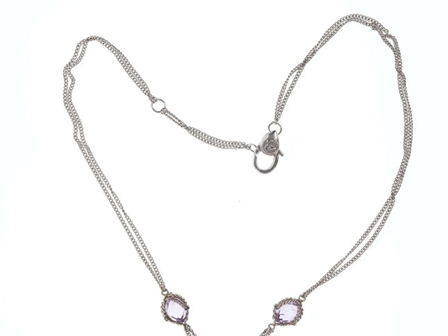 Sterling silver crystal necklace - Estate Fresh Austin