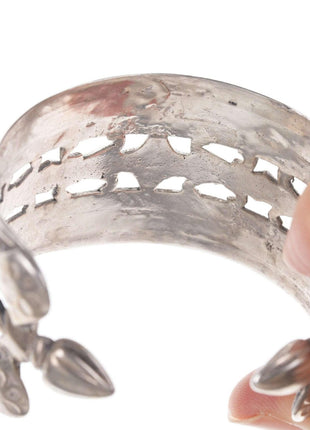 Sterling silver tribal cuff bracelet - Estate Fresh Austin