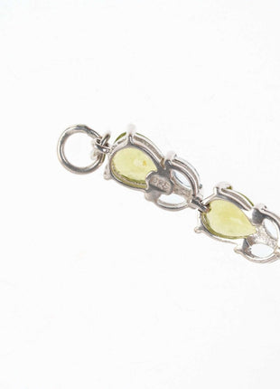 Sterling topaz /peridot Semi - Precious stone bracelet - Estate Fresh Austin