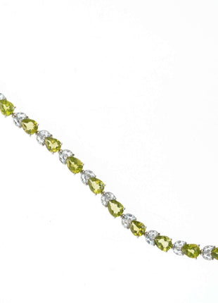 Sterling topaz /peridot Semi - Precious stone bracelet - Estate Fresh Austin