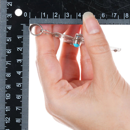 Sterling turquoise/coral double sided southwestern cross pendant - Estate Fresh Austin