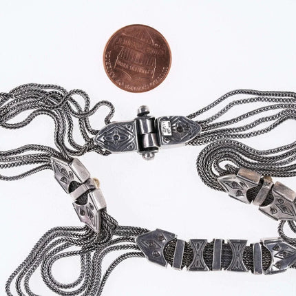 Sterling/22k Gold and Ruby Cabochon Necklace - Estate Fresh Austin