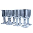 Steuben Air Twist Cordial Crystal Stems Set of 8 - Estate Fresh Austin