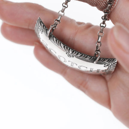 Stieff Sterling Williamsburg Restoration Scotch liquor tag - Estate Fresh Austin