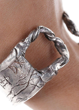 Strange, Heavy, Super cool sterling silver cuff bracelet - Estate Fresh Austin