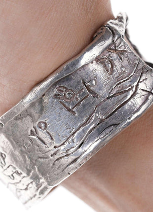 Strange, Heavy, Super cool sterling silver cuff bracelet - Estate Fresh Austin