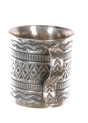 Sunshine Reeves Navajo heavily stamped sterling baby cup/small mug a - Estate Fresh Austin