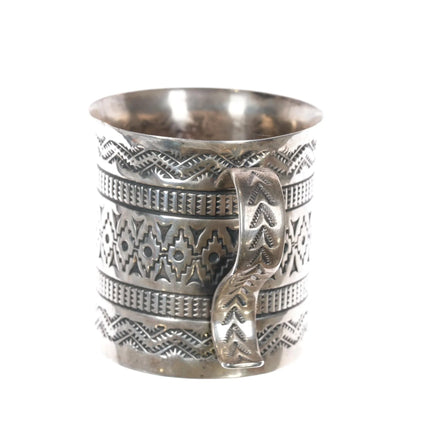 Sunshine Reeves Navajo heavily stamped sterling baby cup/small mug a - Estate Fresh Austin