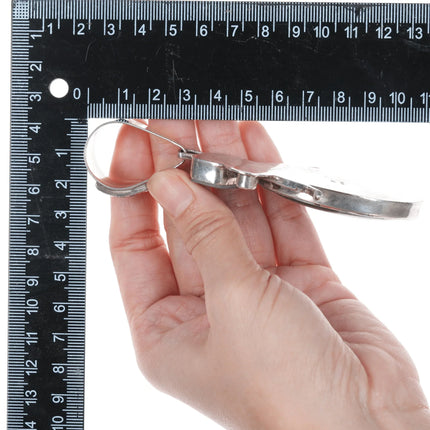 SW Large Southwestern sterling Multi-stone channel inlay pendant - Estate Fresh Austin