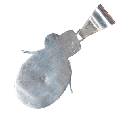 SW Large Southwestern sterling Multi-stone channel inlay pendant - Estate Fresh Austin