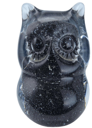 Swedish Art Glass Owl Paperweight - Estate Fresh Austin