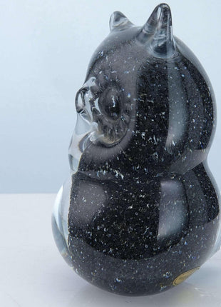 Swedish Art Glass Owl Paperweight - Estate Fresh Austin