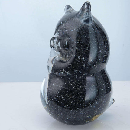 Swedish Art Glass Owl Paperweight - Estate Fresh Austin