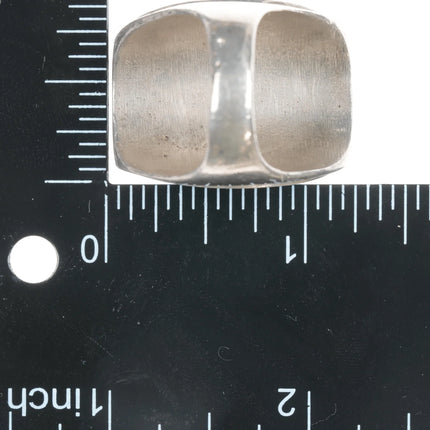 sz10 60's-70's Zuni sterling turquoise and shell channel inlay ring - Estate Fresh Austin