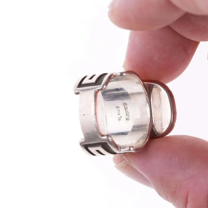 sz10 Alvin Tso Navajo Sterling and high grade turquoise ring - Estate Fresh Austin