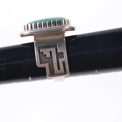 sz10 Alvin Tso Navajo Sterling and high grade turquoise ring - Estate Fresh Austin