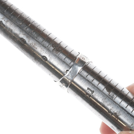 sz10 JM Native American silver turquoise, and coral ring - Estate Fresh Austin