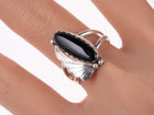 sz10 Native American sterling and onyx ring - Estate Fresh Austin