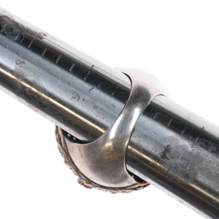 Sz10 Oversized Sterling gemset Mogul ring - Estate Fresh Austin