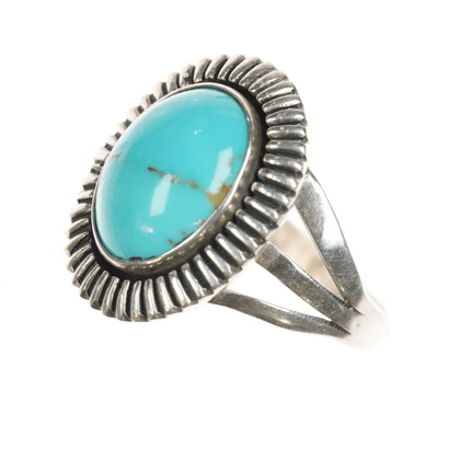 sz10 Running Bear Shop sterling and turquoise ring - Estate Fresh Austin