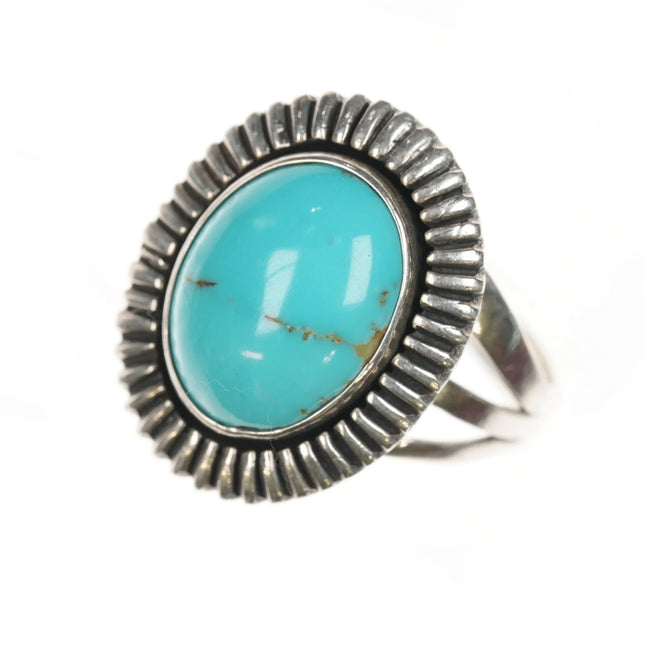sz10 Running Bear Shop sterling and turquoise ring - Estate Fresh Austin