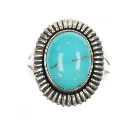 sz10 Running Bear Shop sterling and turquoise ring - Estate Fresh Austin