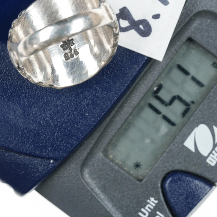 sz10 Southwestern Sterling channel inlay ring - Estate Fresh Austin