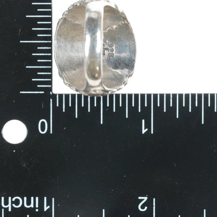 sz10 Southwestern Sterling channel inlay ring - Estate Fresh Austin