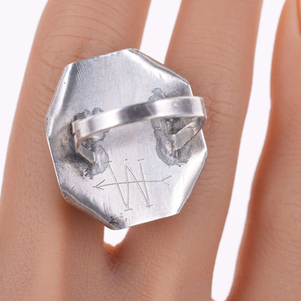 sz10 Vintage Native American Silver and turquoise ring - Estate Fresh Austin