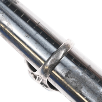 sz10 Vintage Native American silver ring with Kingman turquoise - Estate Fresh Austin