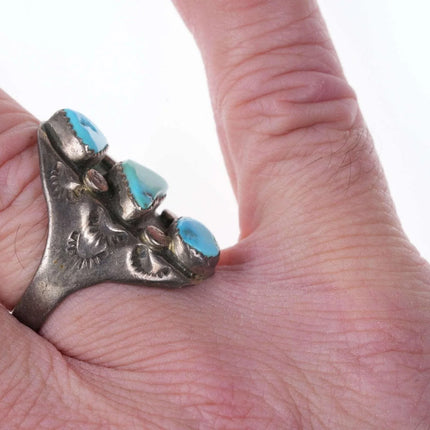 sz10 Vintage Native American Silver/turquoise ring - Estate Fresh Austin