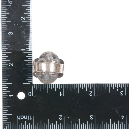 sz10 Vintage Native American sterling ring with pyrite turquoise - Estate Fresh Austin