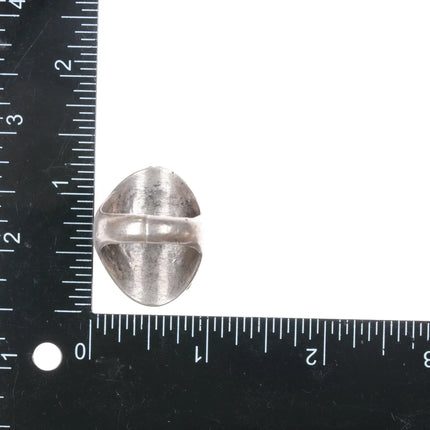 sz10 Vintage Native American sterling ring with turquoise nugget - Estate Fresh Austin