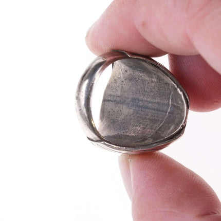 sz10 Vintage Navajo Sterling and Sleeping Beauty turquoise ring - Estate Fresh Austin