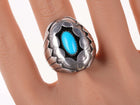 sz10 Vintage Navajo Sterling and Sleeping Beauty turquoise ring - Estate Fresh Austin